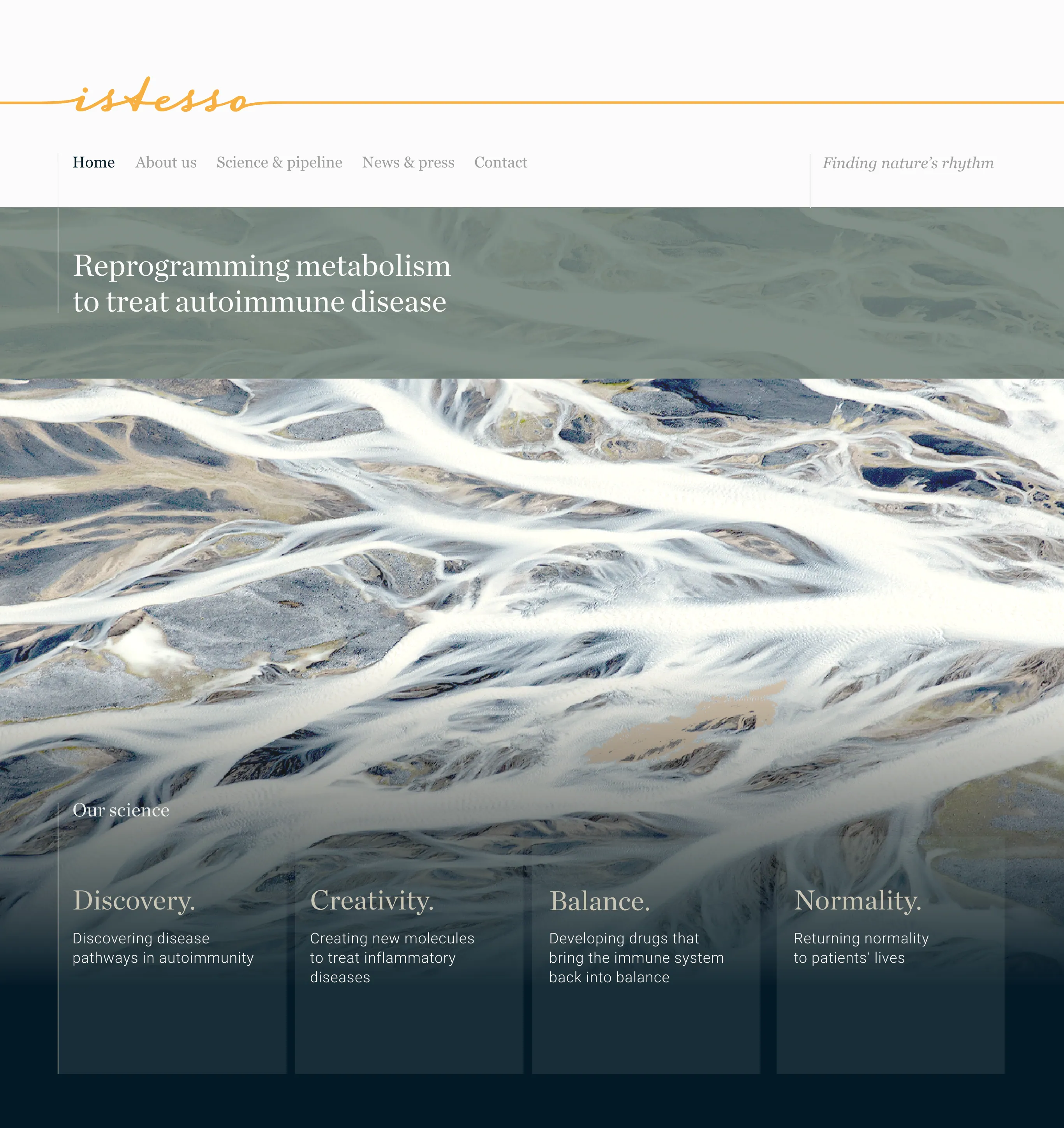 Istesso website homepage