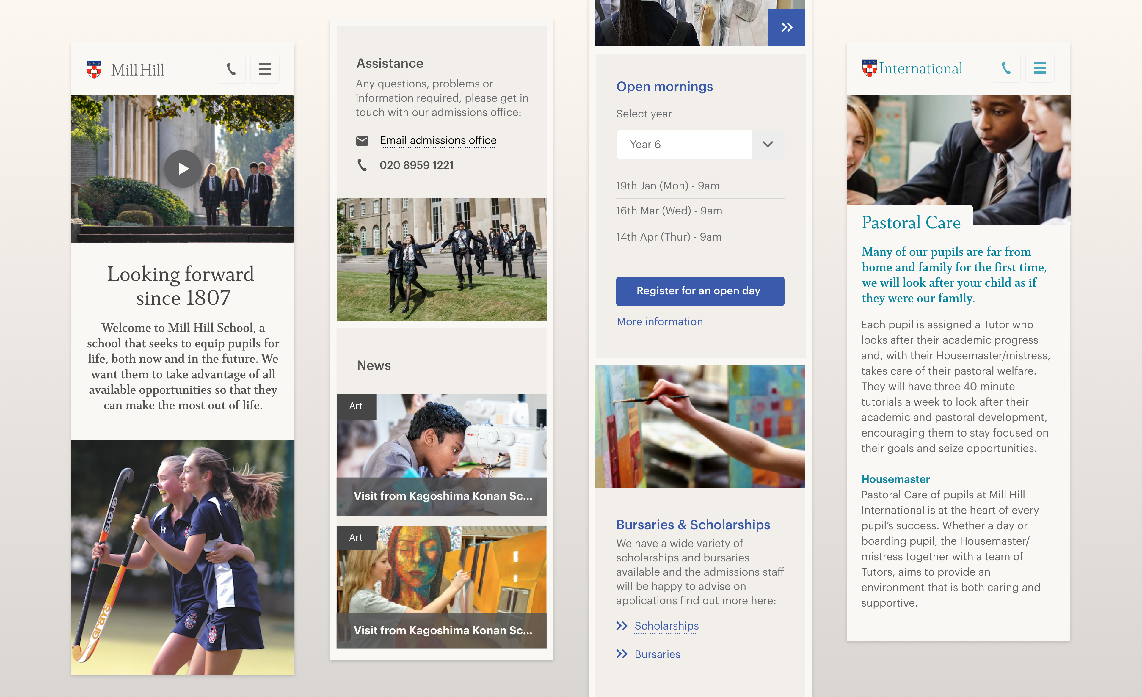 Mill HIll Schools - Mobile components