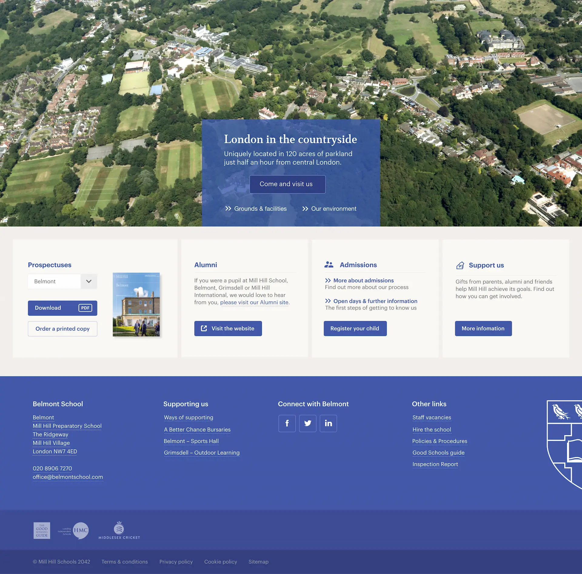 Mill HIll Schools - Footer componets