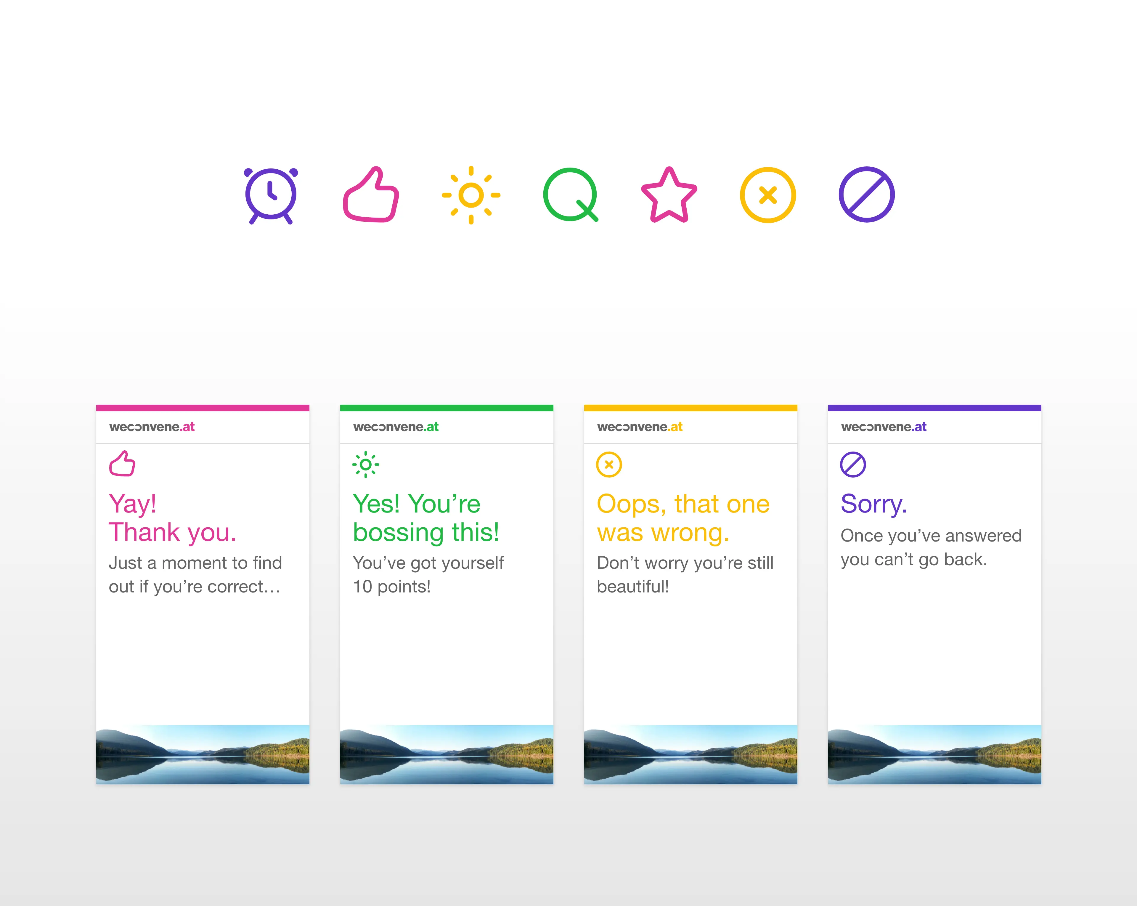 The anatomy of the brand and user interface on a participants mobile